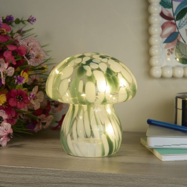 Searchlight EU27027GR - LED настолна лампа AMELIA LED/0,2W/230V зелена