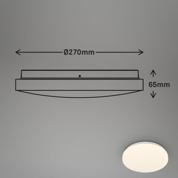 Briloner 3827-016 -LED Плафон за баня със сензор WALK LED/13W/230V IP54 Ø27 см