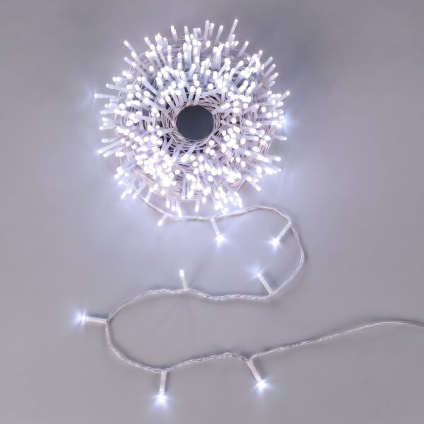 Aigostar - LED външен коледен гирлянд 150xLED/8 режима 3xAA 5,3m IP44 син