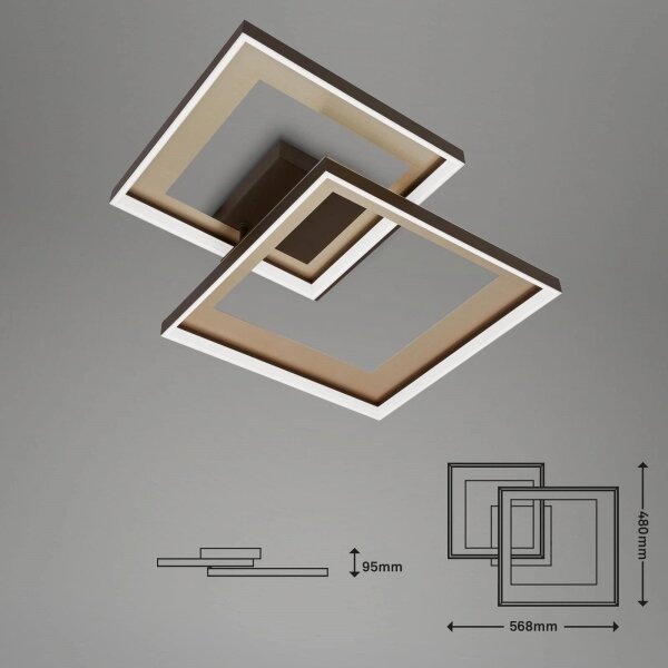 Briloner 3567-017 - LED димируемо таванно осветително тяло LED/25W/230V 3000-6500K 56,8x48cm+ДУ