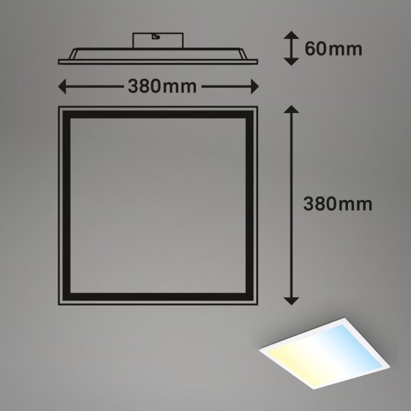 Brilo - димируемо таванно осветително тяло LED/21W/230V 38x38 cm бяло