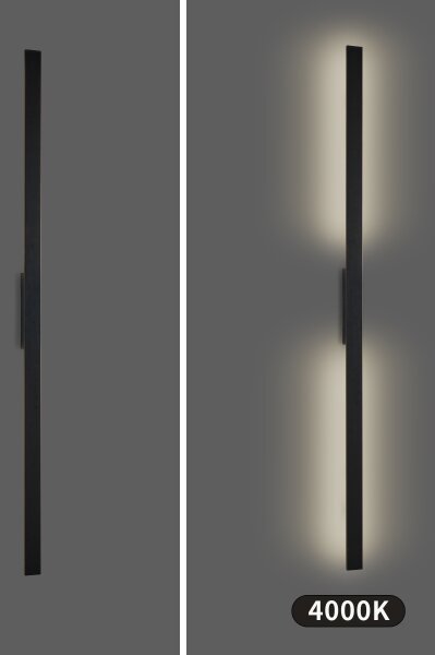 Brilagi - LED външно стенно осветително тяло LUNA LED/30W/230V 4000K IP65 150 см черно CRI 90