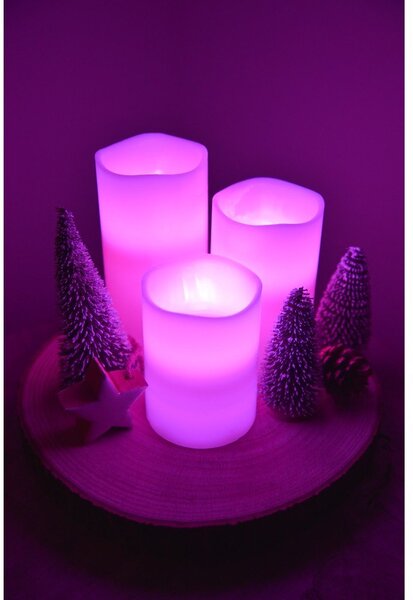 LED свещи в комплект от 3 бр. (височина 10 cm) – Hilight