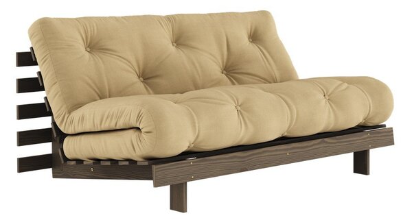 Разтегателен диван в бежово и горчица 160 cm Roots - Karup Design