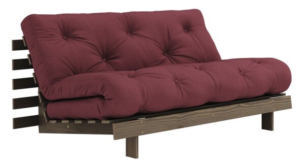 Разтегателен диван в цвят бордо 160 cm Roots - Karup Design