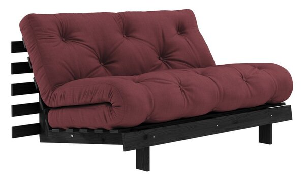 Разтегателен диван в цвят бордо 140 cm Roots Black Night – Karup Design