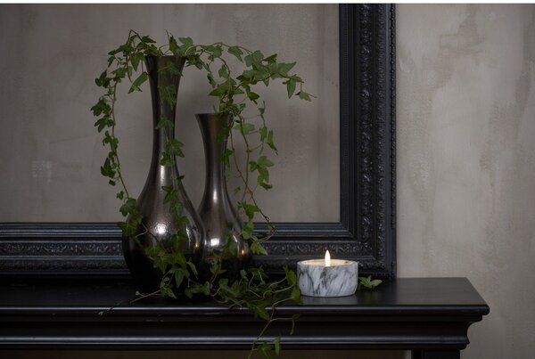 LED свещ от сив и бял бетон, височина 7,5 см Flamme Marble - Star Trading