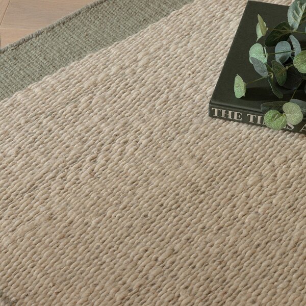 Кремав/светлозелен ръчно изработен вълнен килим 160x230 cm Lima Sage – Asiatic Carpets