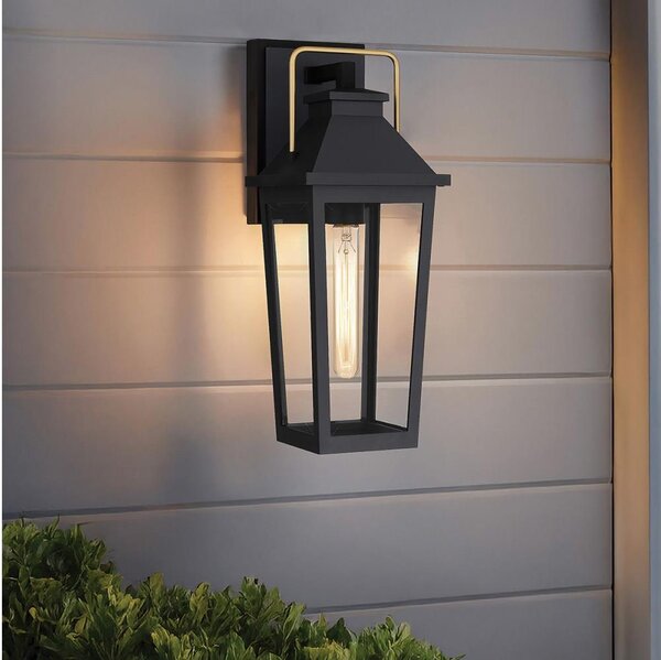 Quoizel QZ-BUCKLEY-M-MBK - Външно стенно осветително тяло BUCKLEY M 1xE27/40W/230V IP44