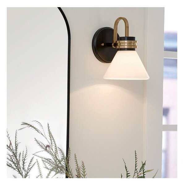 Kichler KL-FARUM1-BK - LED Лампа за баня FARUM 1xG9/3W/230V черен/месинг