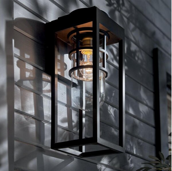 Kichler KL-HONE-M-BKT - Външно стенно осветително тяло HONE M 1xE27/60W/230V IP44