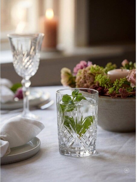 Кристални стъклени чаши в комплект 6 бр. 250 ml Melodia – Lyngby Glas