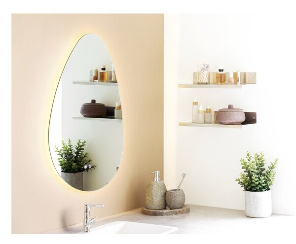 Стоманен стенен рафт в сребрист цвят 40 cm Nagoya – House Nordic