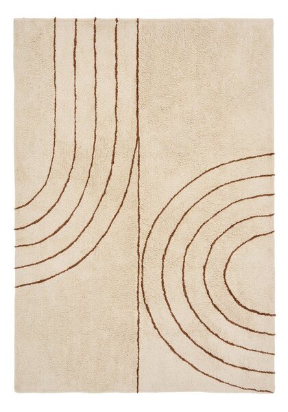 Бежов килим със смес от памук 200x300 cm Tampa – House Nordic