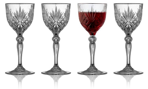 Кристални чаши в комплект 4 бр. за вино 140 ml Melodia – Lyngby Glas