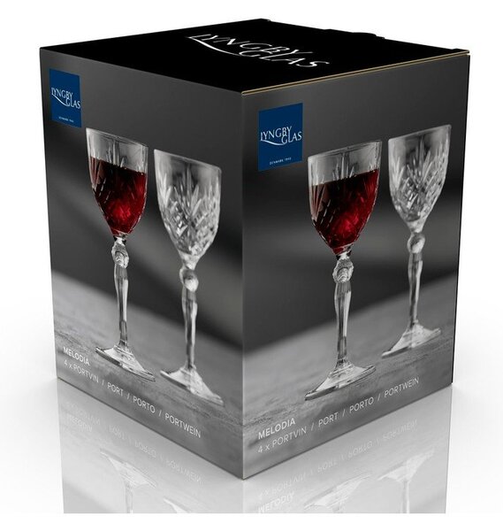 Кристални чаши в комплект 4 бр. за вино 140 ml Melodia – Lyngby Glas