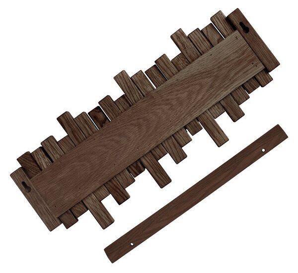 Тъмнокафява стенна закачалка от масивен дъб 40 cm Caltra – House Nordic