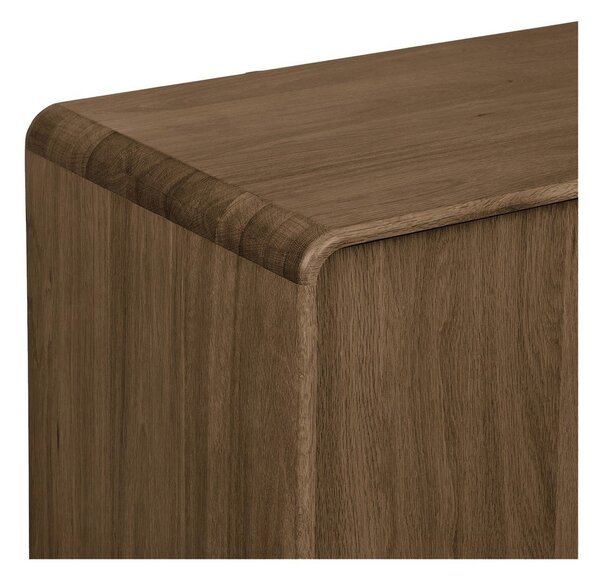 Тъмнокафяво шкафче от декор от дъб 100x140x40 cm Darwin – House Nordic