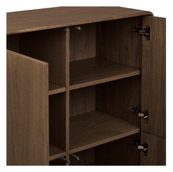 Тъмнокафяво шкафче от декор от дъб 100x140x40 cm Darwin – House Nordic