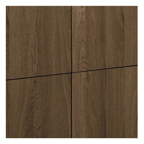 Тъмнокафяво шкафче от декор от дъб 100x140x40 cm Darwin – House Nordic