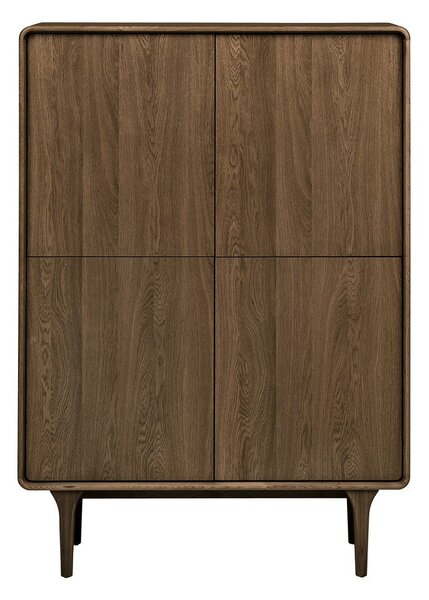 Тъмнокафяво шкафче от декор от дъб 100x140x40 cm Darwin – House Nordic