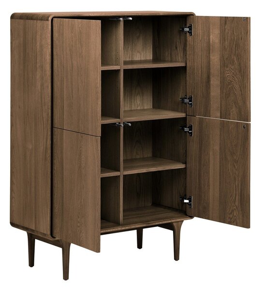 Тъмнокафяво шкафче от декор от дъб 100x140x40 cm Darwin – House Nordic