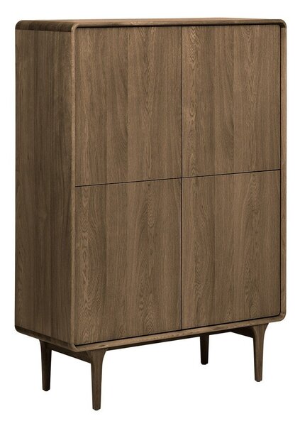 Тъмнокафяво шкафче от декор от дъб 100x140x40 cm Darwin – House Nordic