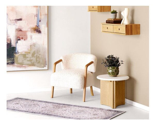 Стенен рафт от масивен дъб в светло естествен цвят 80 cm Luzern – House Nordic