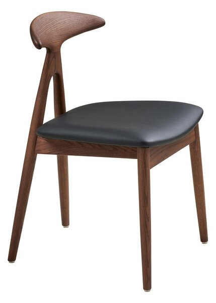 Черен/тъмнокафяв трапезен стол от масивен дъб Lanuza – House Nordic