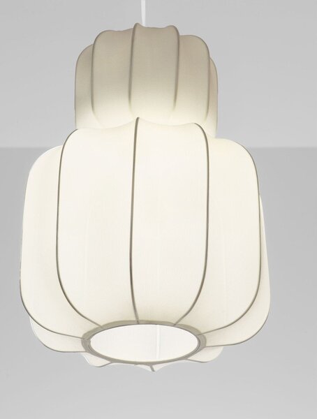 Текстилно висящо осветително тяло в матово бял цвят ø 28 cm Delina – Nova Luce