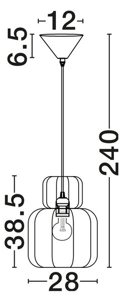 Текстилно висящо осветително тяло в матово бял цвят ø 28 cm Delina – Nova Luce