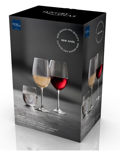 Кристални чаши в комплект 18 бр. за вино Juval – Lyngby Glas