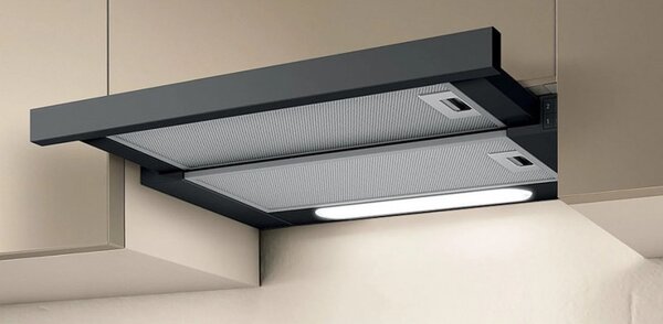 Абсорбатор за вграждане Elica Elite 14 Lux BL 60, 121 W, 60 см, Клас D, 304 м3/ч, LED осветление, Черен
