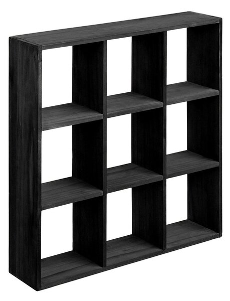 Черен на няколко нива стенен рафт от масивен бор 46 cm Moss – House Nordic