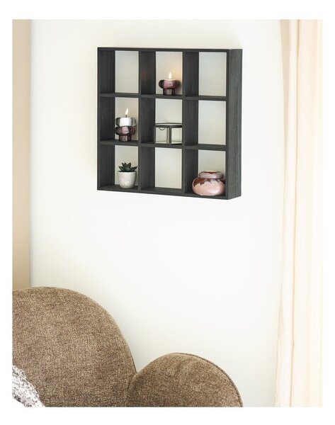 Черен на няколко нива стенен рафт от масивен бор 46 cm Moss – House Nordic