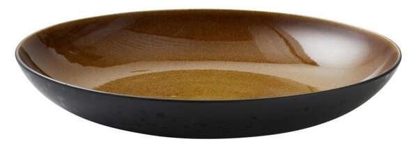 Черна/в кехлибарен цвят глинена купа ø 40 cm Gastro Black/Amber – Bitz
