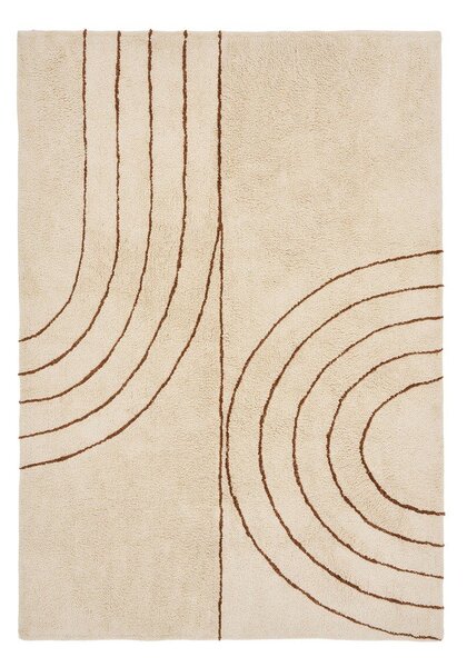 Бежов килим със смес от памук 160x230 cm Tampa – House Nordic
