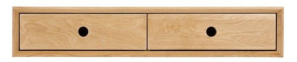 Стенен рафт от масивен дъб в светло естествен цвят 80 cm Luzern – House Nordic