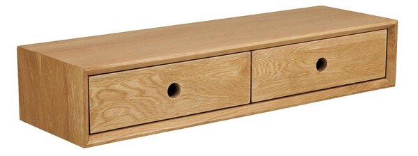 Стенен рафт от масивен дъб в светло естествен цвят 80 cm Luzern – House Nordic