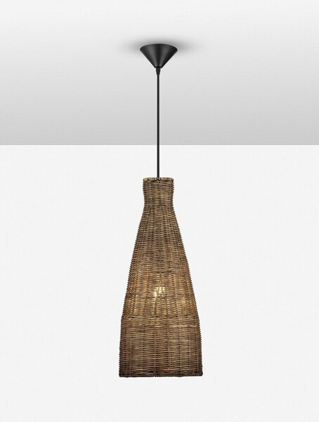 Ратаново висящо осветително тяло в естествен цвят ø 19,5 cm Rielo – Nova Luce