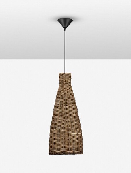 Ратаново висящо осветително тяло в естествен цвят ø 19,5 cm Rielo – Nova Luce