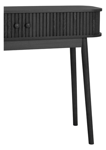 Черна конзолна маса от масивен бор 30x100 cm Nikoo – House Nordic
