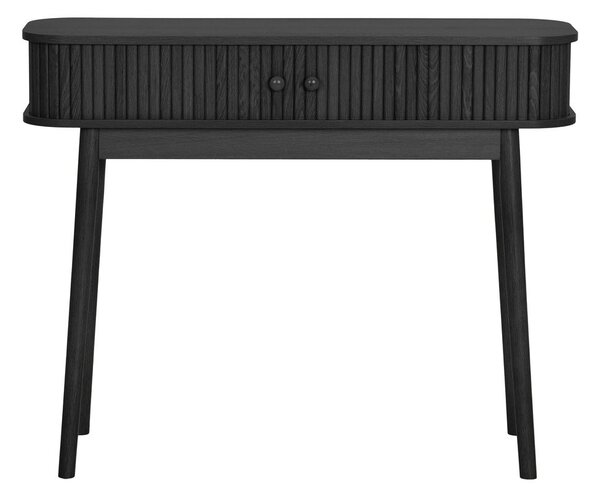 Черна конзолна маса от масивен бор 30x100 cm Nikoo – House Nordic