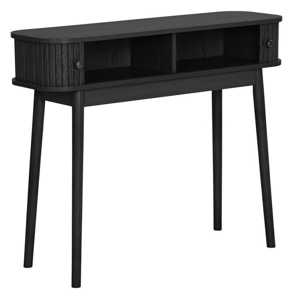 Черна конзолна маса от масивен бор 30x100 cm Nikoo – House Nordic