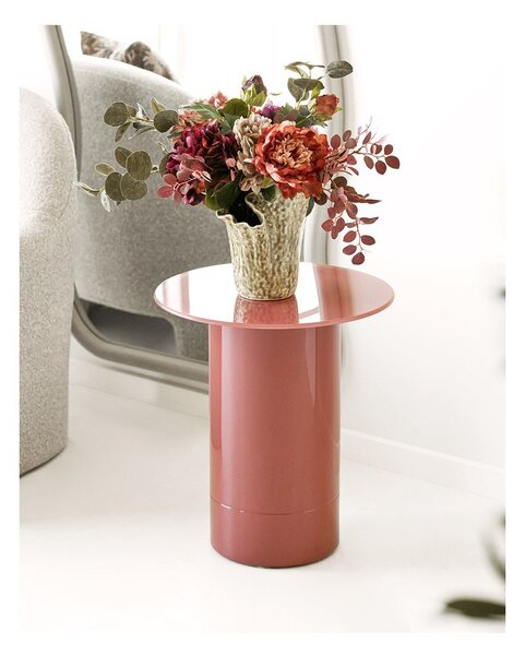 Стъклена кръгла странична масичка ø 45 cm Florens – House Nordic