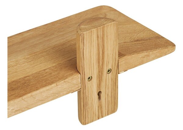 Стенен рафт от масивен дъб в светло естествен цвят 110 cm Calcata – House Nordic