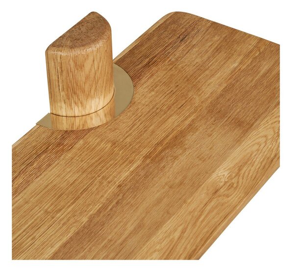 Стенен рафт от масивен дъб в светло естествен цвят 110 cm Calcata – House Nordic