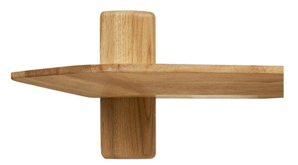 Стенен рафт от масивен дъб в светло естествен цвят 110 cm Calcata – House Nordic