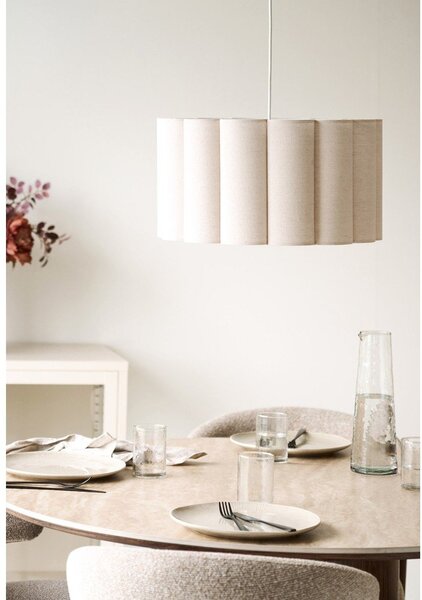 Бежово ленено висящо осветително тяло ø 45 cm Watton – House Nordic