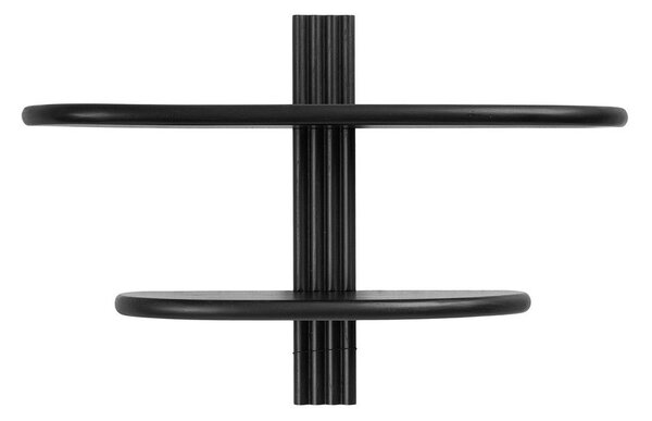 Черен на няколко нива стенен рафт от масивен дъб 65 cm Aliano – House Nordic